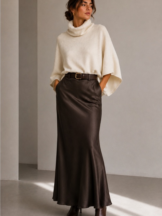 Zara Sweaters - Zara Cashmere Blend Cowl Neck Poncho Sweater